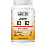 Vitamina D3 2000UI + K2 MK-7 · 30 capsule